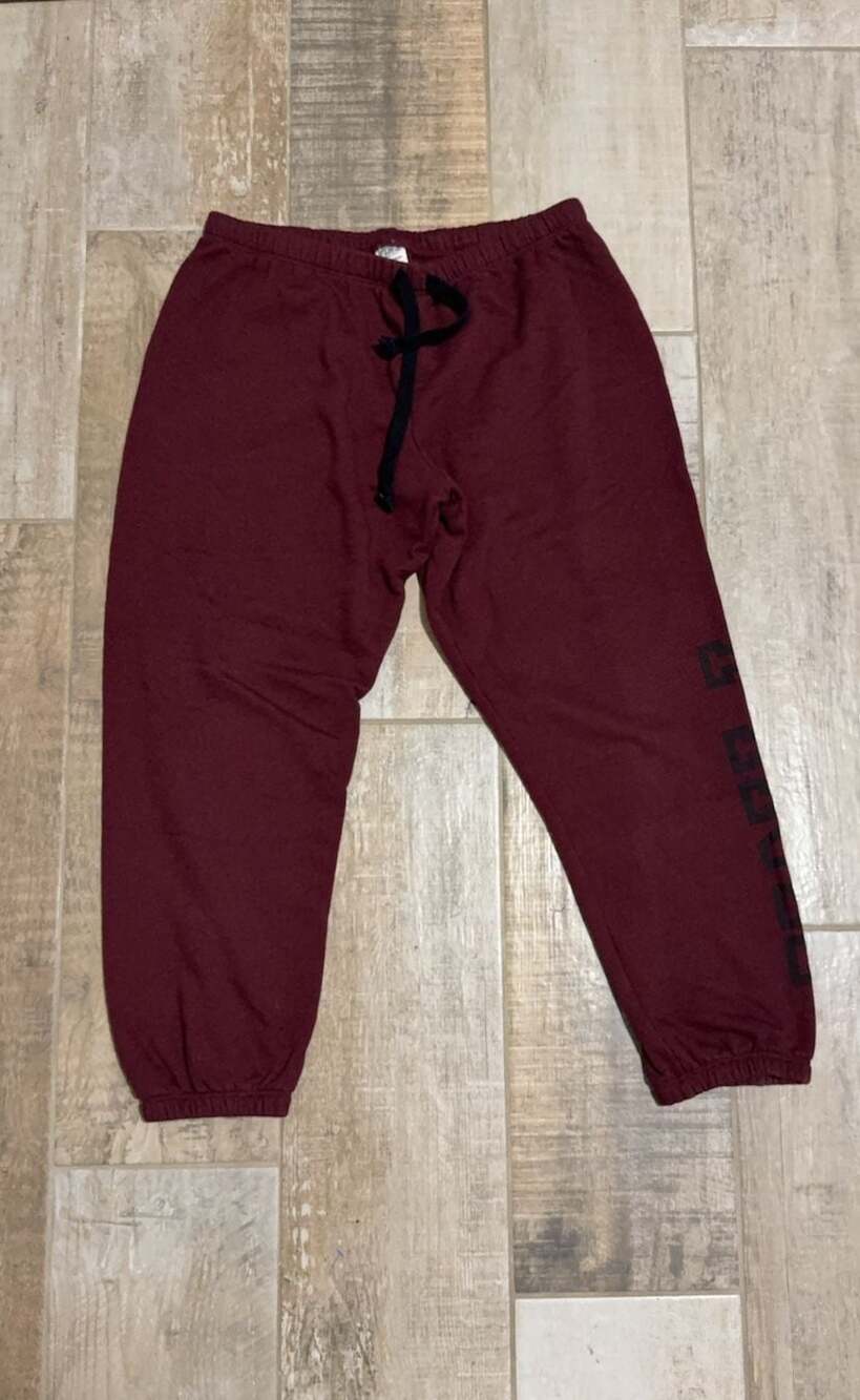 PINK Victoria's Secret Maroon Track Joggers
